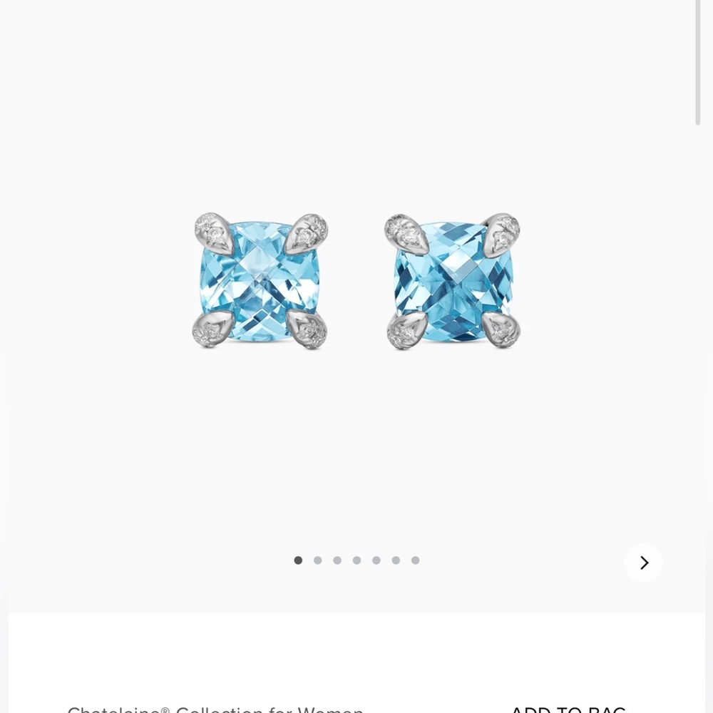 David Yurman blue stud earrings